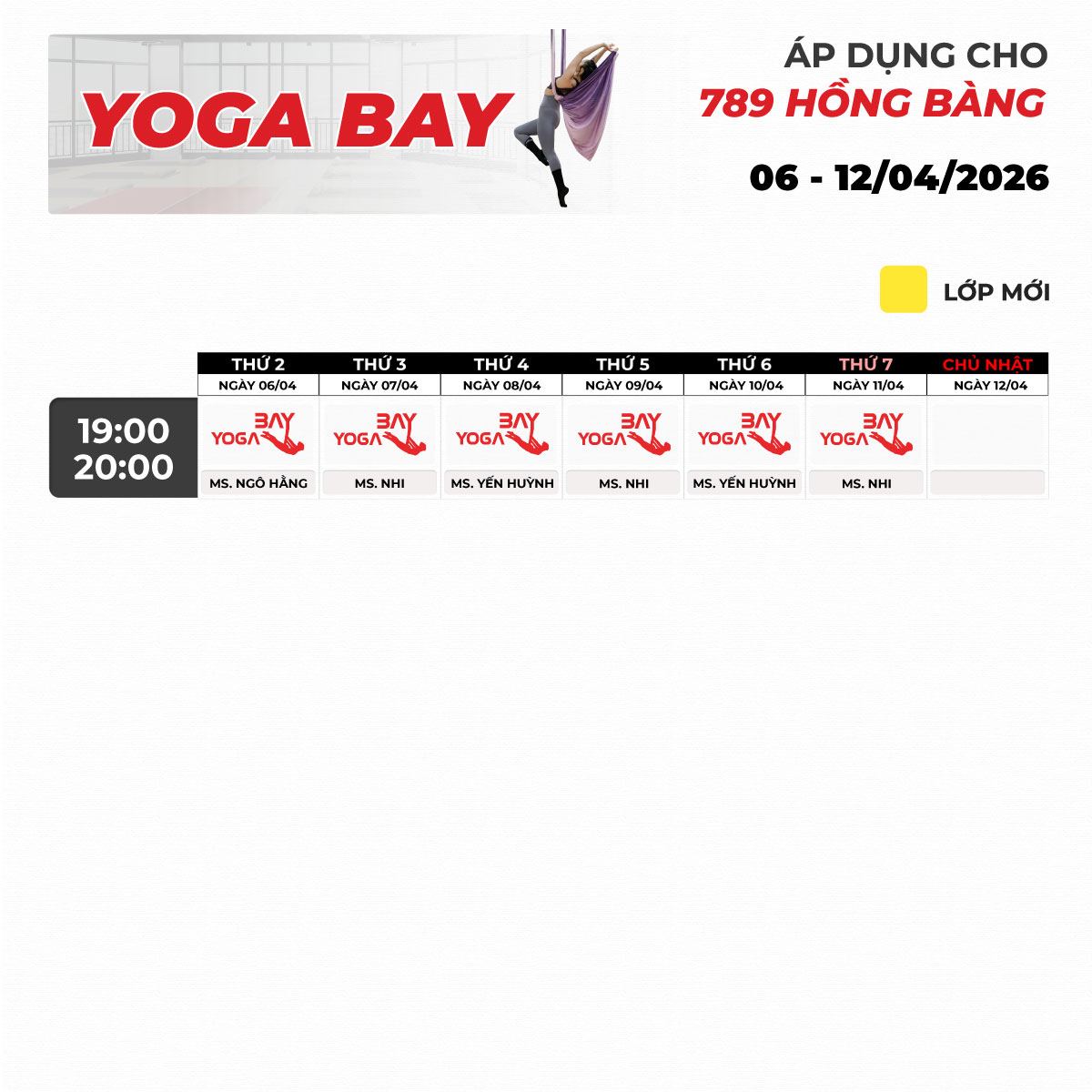 LỊCH TẬP YOGA BAY TẠI UP GYM QUẬN 6 – 7 – 8 UP GYM - Hệ Thống Lớp Tập Giảm Cân Chuẩn Khoa Học